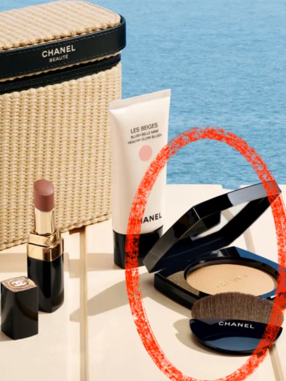 CHANEL LES BEIGES HEALTHY GLOW HIGHLIGHTING POWDER beige gold LIMITED EDITION